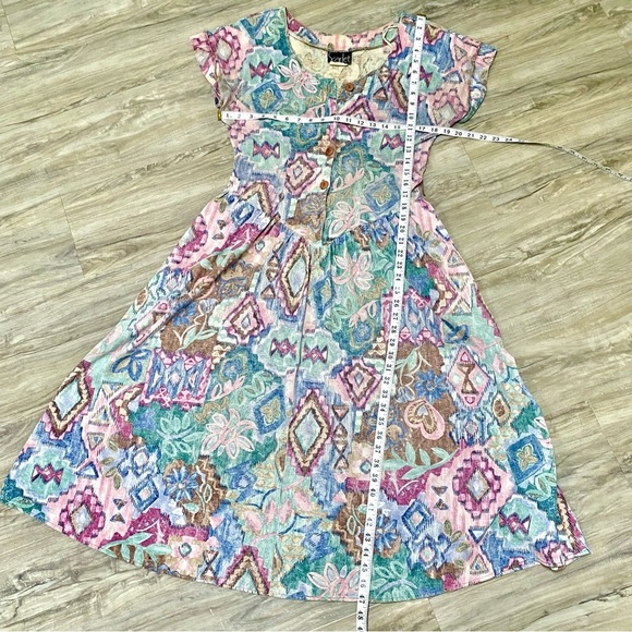 Stunning western Aztec native vibe vintage boho dress w country feel - Picture 14 of 16